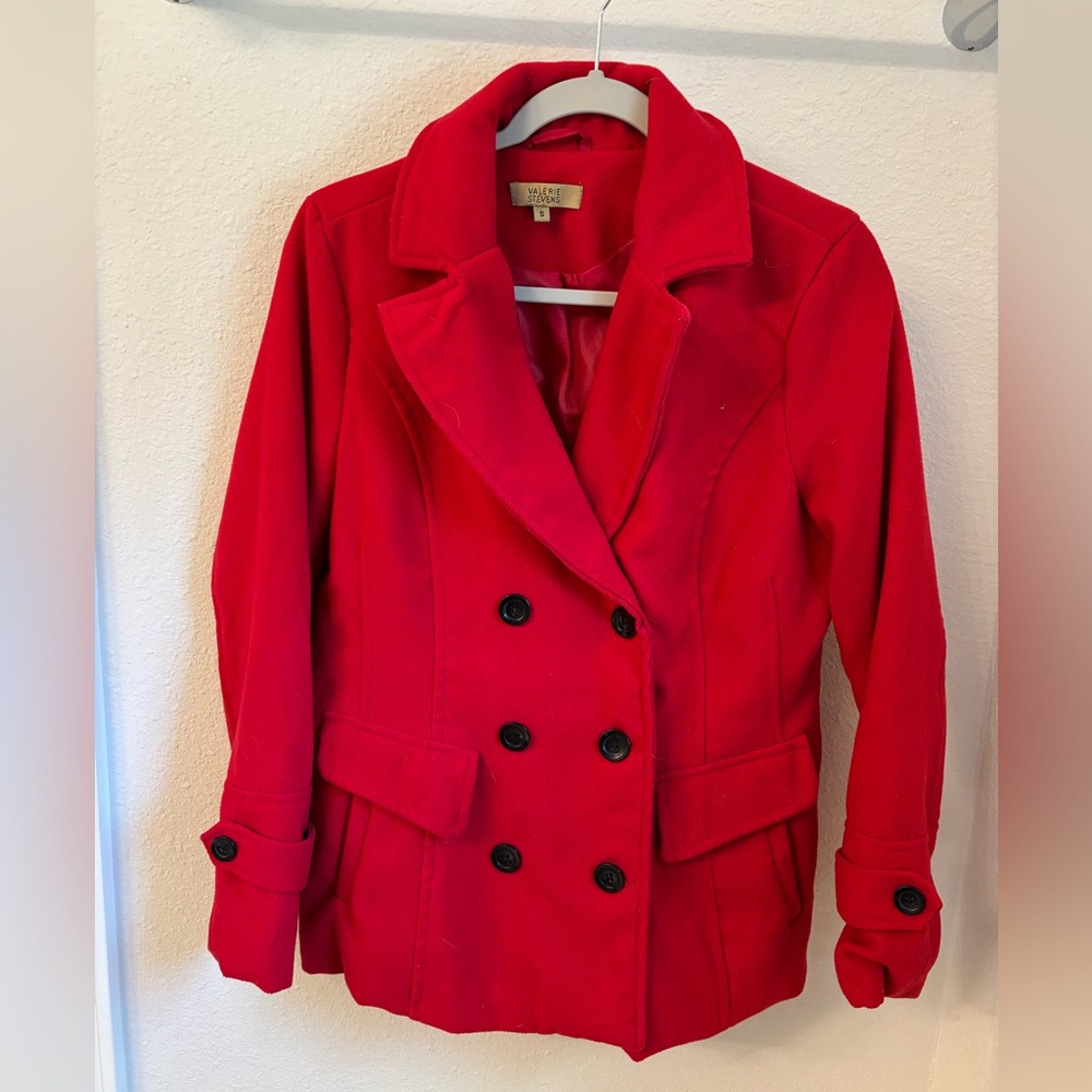 Red Pea Coat